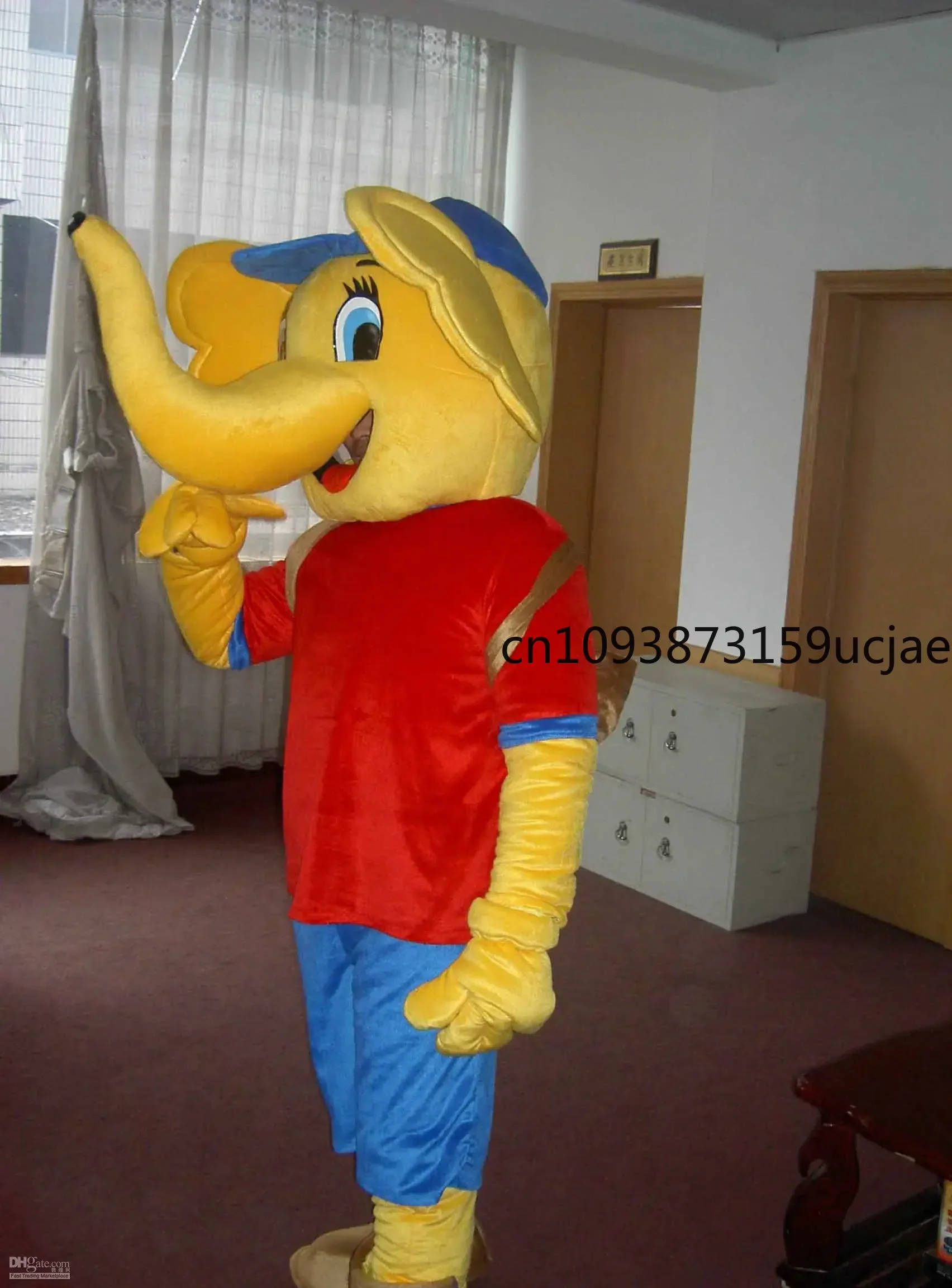 Красный маленький слон костюм талисмана животное карнавальный на день рождения