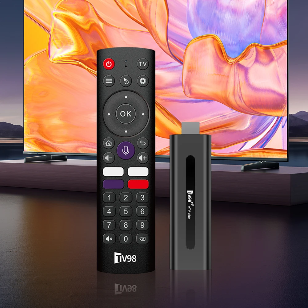 Высокопроизводительная ТВ98 ATV H313 Android TV Stick с поддержкой 8K двухдиапазонным Wi-Fi и