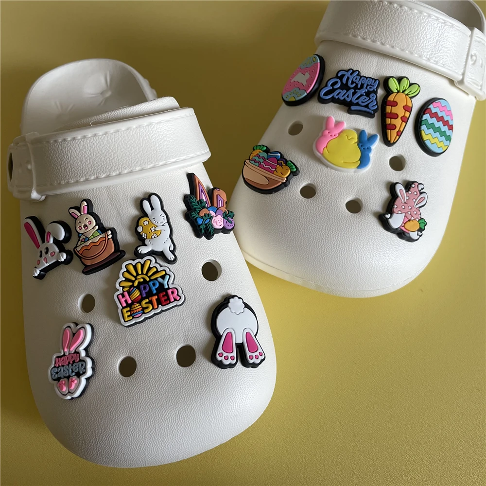 10pcs Anime Shoe Charms PVC Loving Heart Cartoon Shoe Charm for Croc Clogs Wristband Girls Shoe Decorations Shoe Accessories