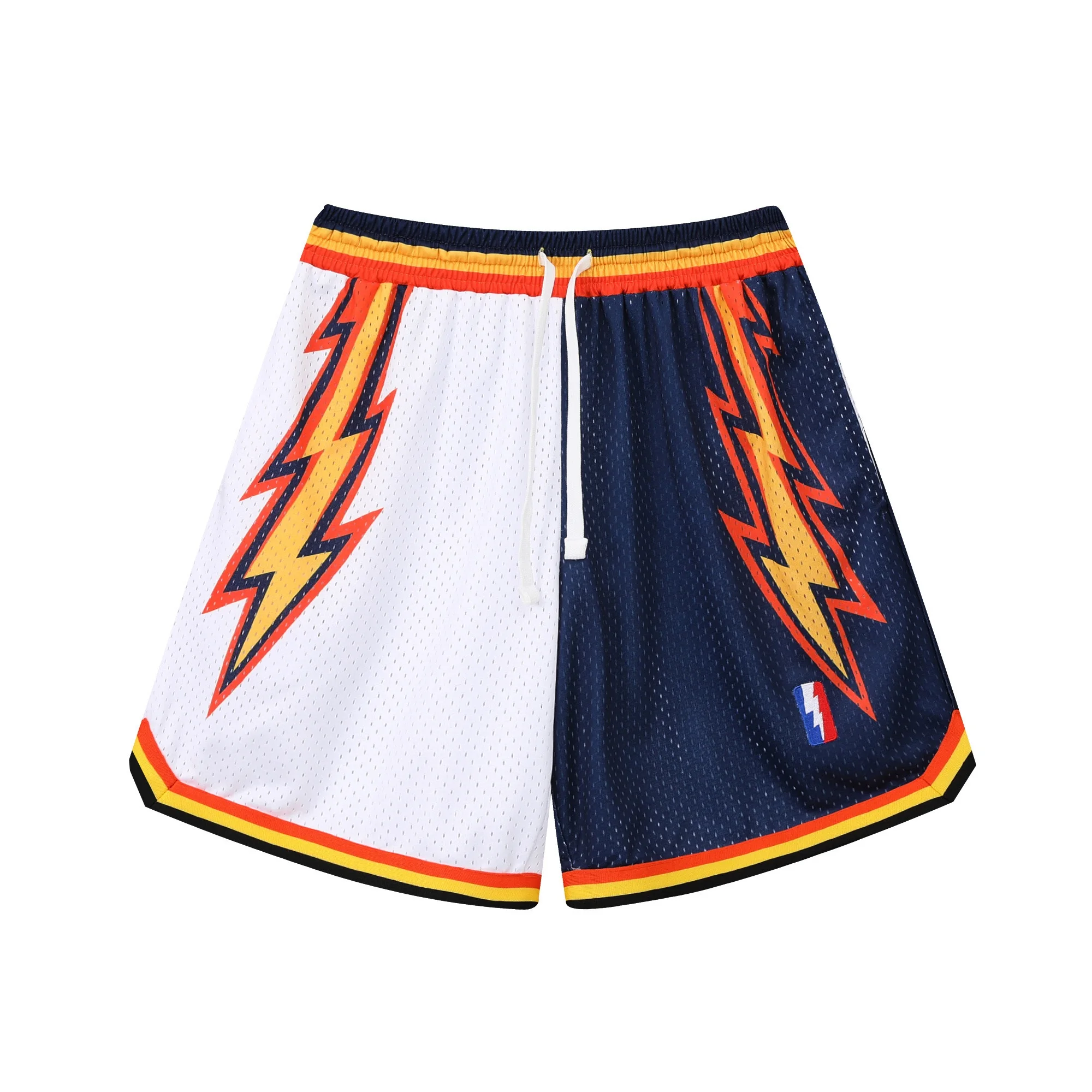 2023 New Basketball Shorts Outdoor Sports Fitness Beach Pants Spliced Printed Elastic Drawstring Waistband Training Ventilation