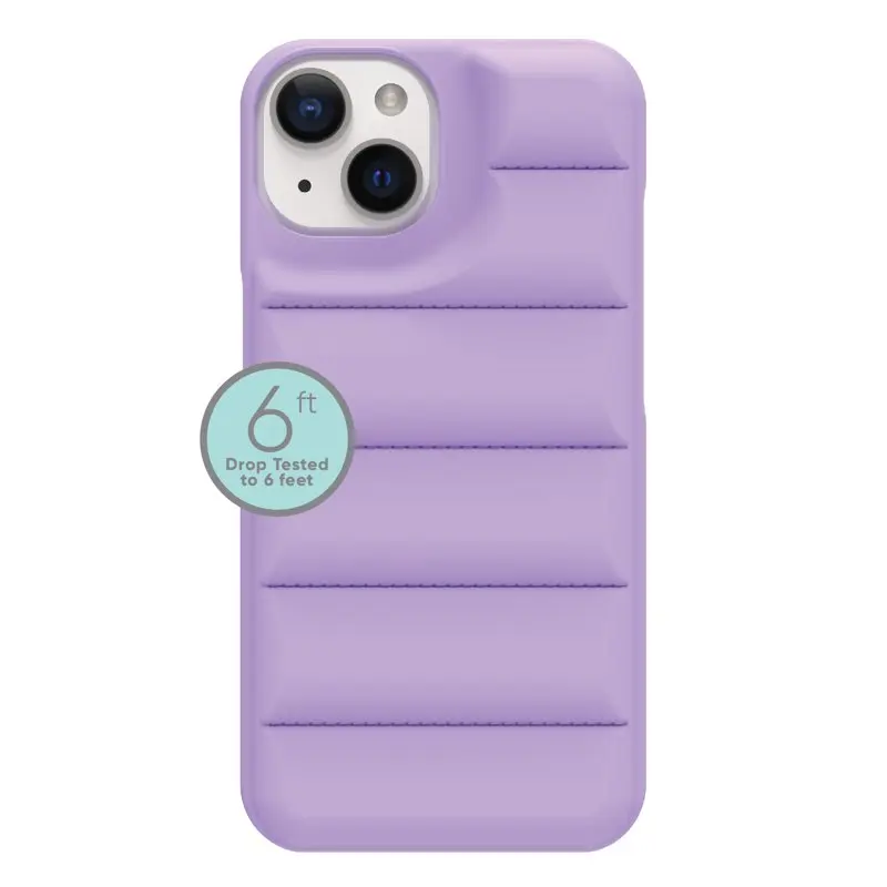 2023 new for Puffer Soft Quilted Phone Case for iPhone 14 Plus - Purple