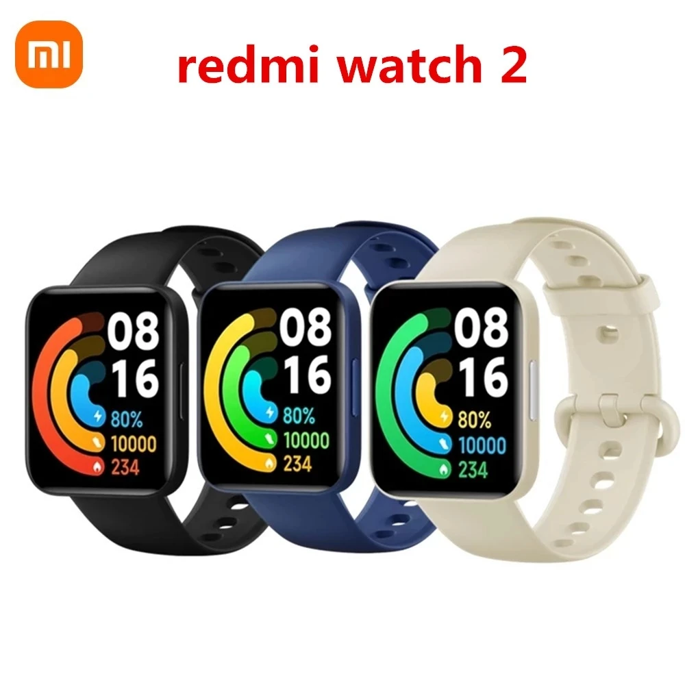 

New Xiaomi Redmi Watch 2 Smart Watch SpO2 Blood Oxygen 1.6'' AMOLED SmartWatch Heart Rate GPS Magnetic Charging Support English