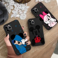 disney mickey minnie mouse phone case for iphone 13 12 11 pro mini xs max 8 7 plus x se 2020 xr silicone soft cover