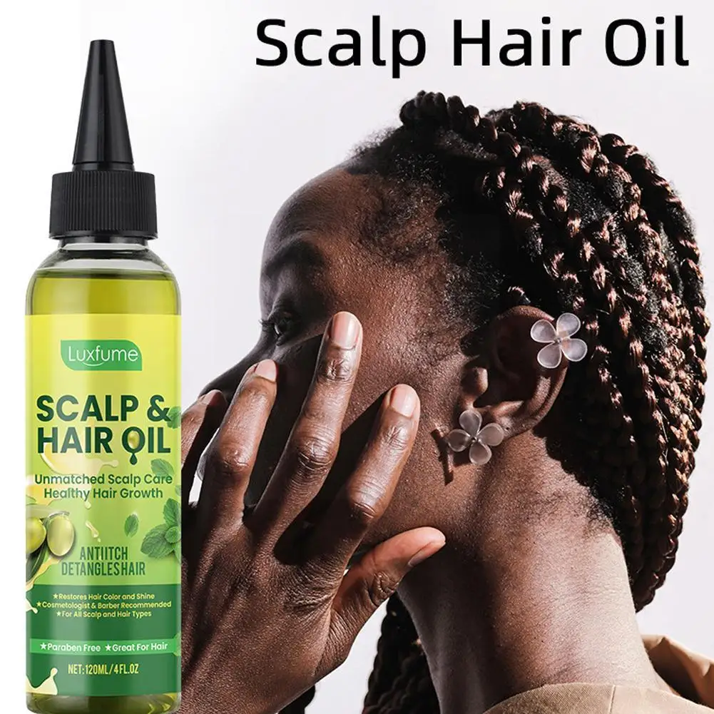 

120ml Scalp Hair Treatment Anti Itchy Flaky Moisturizing Oil Natural Control Loss Shine Hair Restore Prevent Nourishing Col F3U3