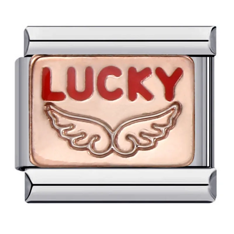 9 мм английское слово комбинация итальянский браслет-подвеска эластичная