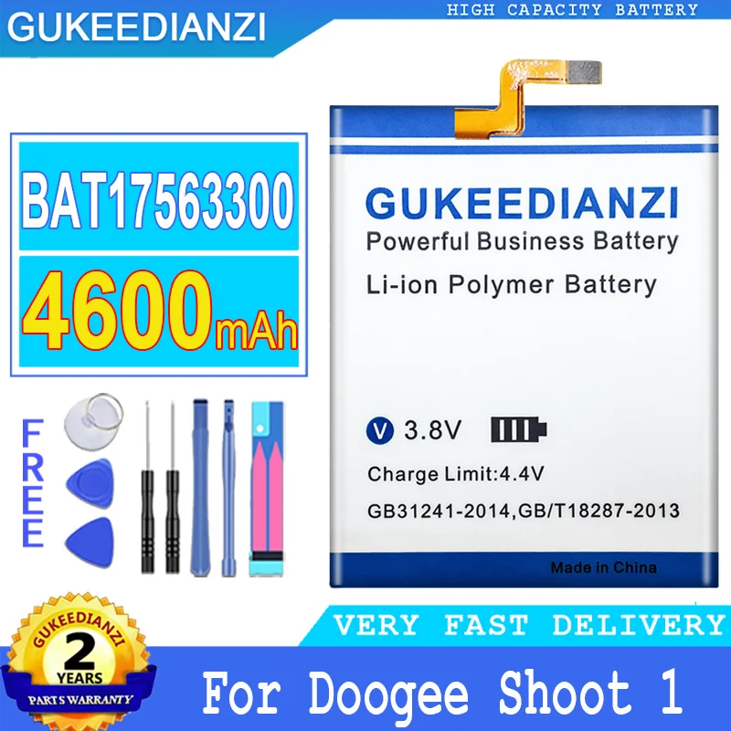 

Bateria 4600mAh High Capacity Battery BAT17563300 For Doogee Shoot 1 Battery 5.5 inch Shoot1 High Quality Battery