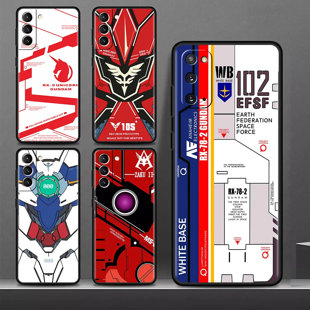

Gundam Unicorn Mask Case For Samsung Galaxy S20 FE S22 Plus S21 Ultra S10 Lite S9 S8 S10e S7 Edge Phone Cover TPU Back Shell Sac
