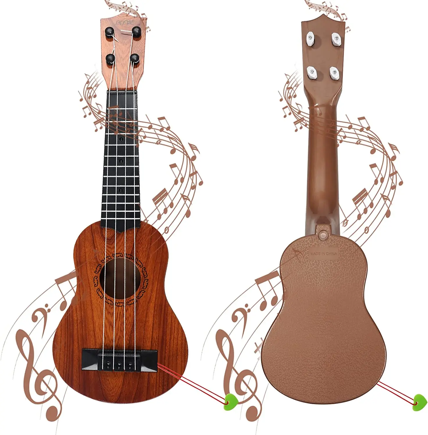 

17in Kids Ukulele Guitar 4 Strings Mini Guitar Children Musical Instrument Educational Toys with Picks for Toddler Kids Beginner