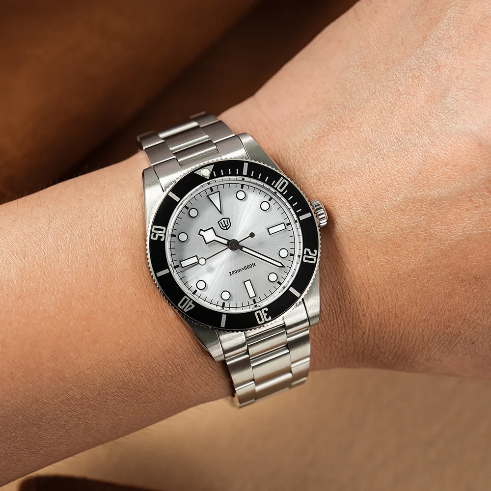 Фото Watchdives WD7922 BB54 Кварцевые часы VH31 20 бар Водонепроницаемые светящиеся сапфировые кристаллы Ar 37 мм Модные наручные часы из нержавеющей стали для дайвинга №4
