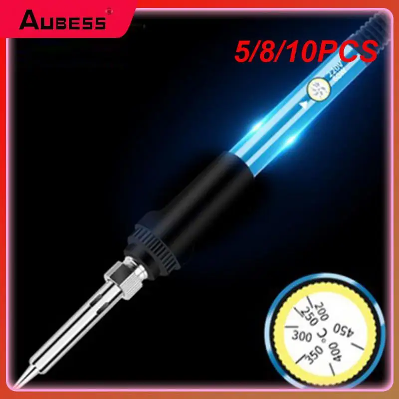 

5/8/10PCS Rework Station Heat Handle Soldering Iron Electric Welding 60w Tips Repair Tool Mini 806 Adjustable Temperature Pencil