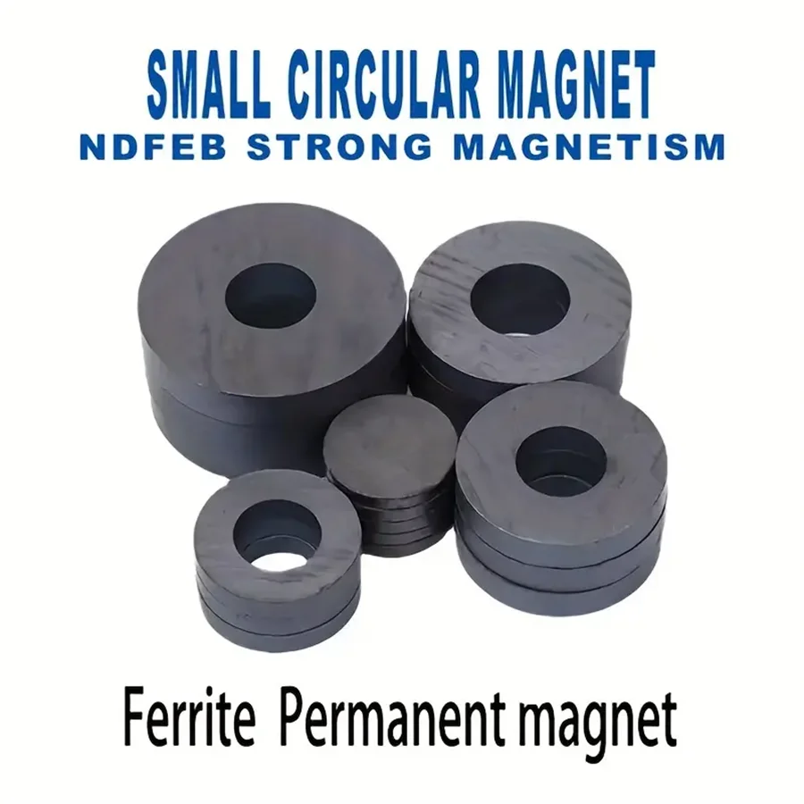 Черное кольцо D70 * 10-32 с отверстиями магнит из феррита промышленные магниты