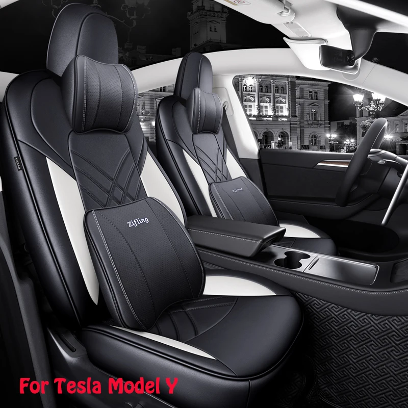 

Custom Wine Red Seat Covers for Cars Full Set , Easy to Install Interior Protectors, Fit for Tesla Model Y 2021 (Green, White)