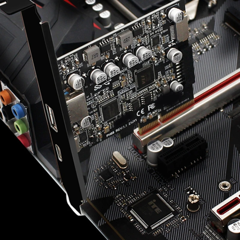 

M2EC PCI Express Card PCI-E to USB3.2 10G Type-E Front Panel Type-C 19P20P Expansion Card Compatible with PCI-E X4 X2 X8 X16