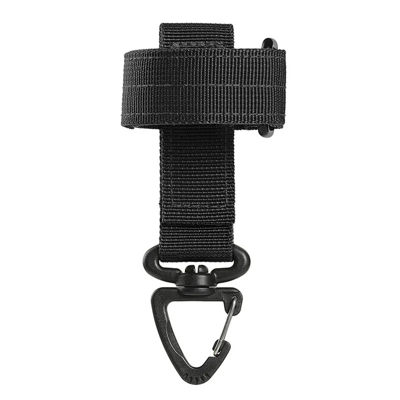 Outdoor Keychain Tactical Gear Clip Keeper Pouch Belt Keychain  Webbing Gloves Rope Holder Military Hook Nylon Webbing Keyring images - 6