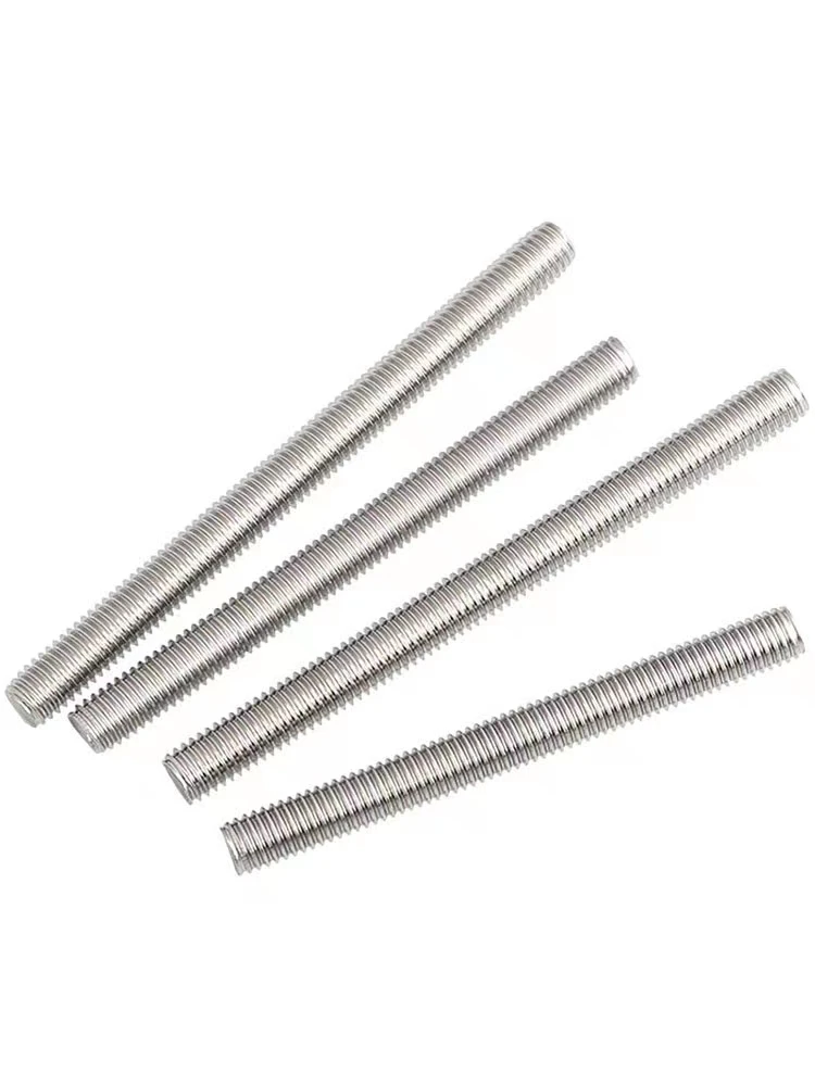M12M14 Lead Full Thread Tooth Rod Through Wire Nut Post Bolts Screws 304 Stainless Steel Cylindrical Tornillos Headless Machine images - 3