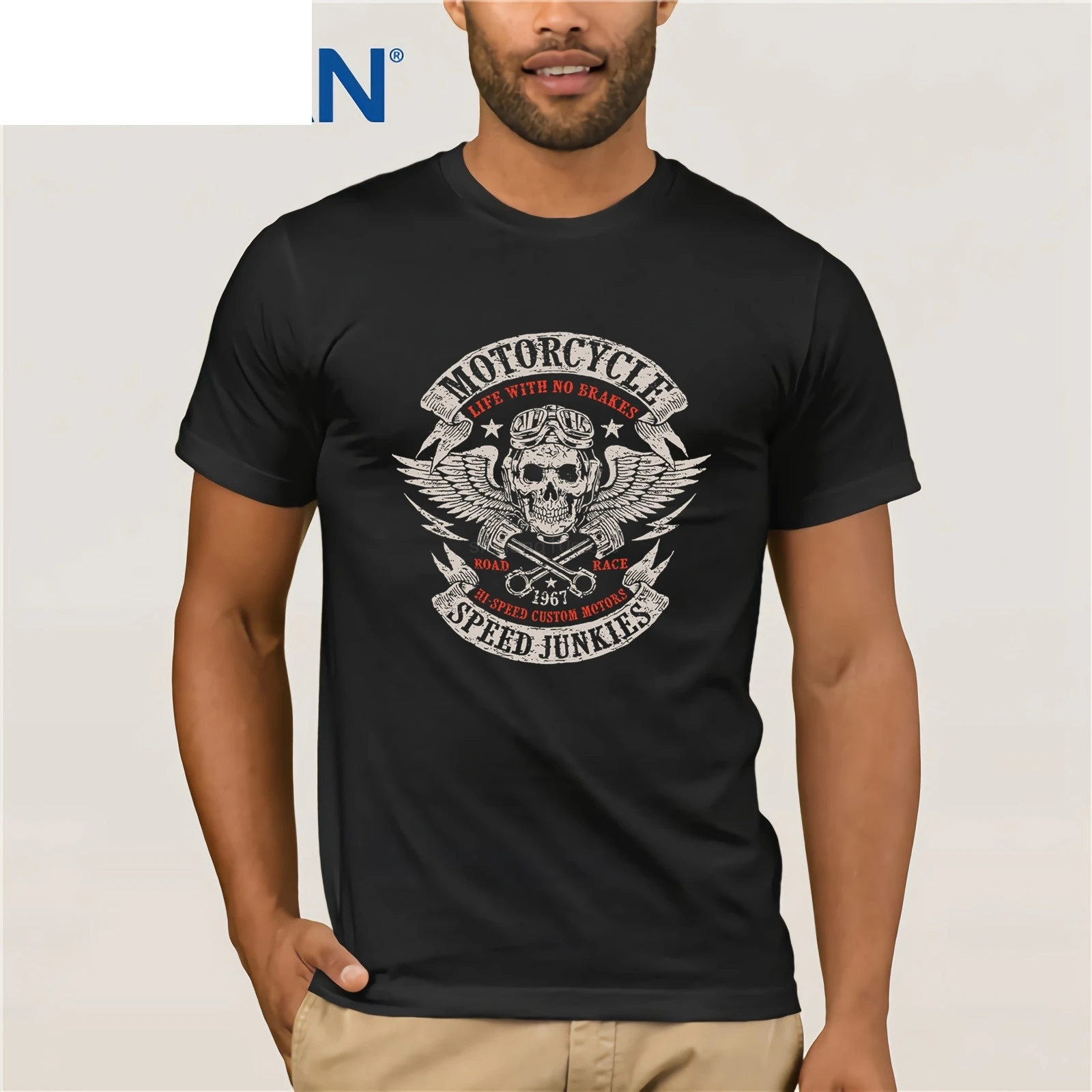 Забавная одежда, повседневные футболки с коротким рукавом, футболка, мотоциклетные скоростные Чопперы, Байкерская футболка MC