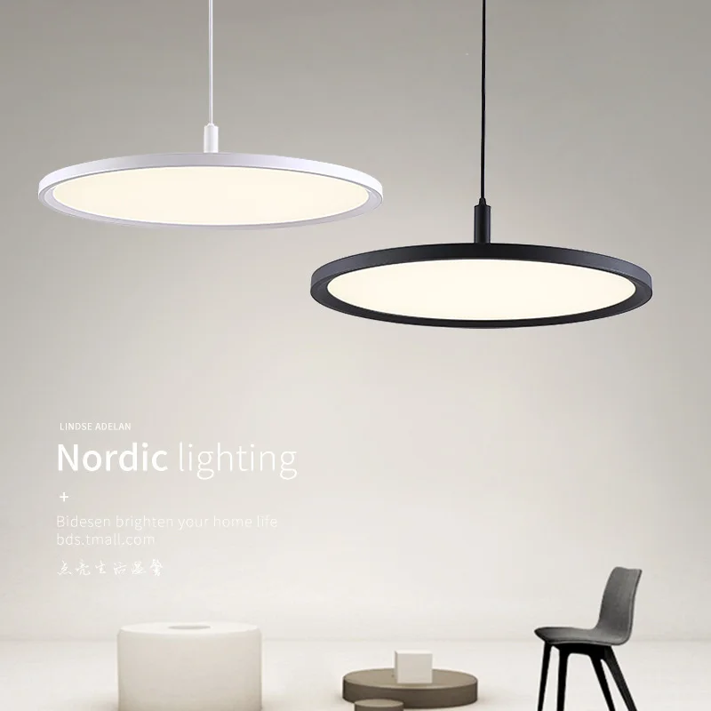 

Art Led Chandelier Pendant Lamp Light Room Decor Nordic Creative Simple Aluminum Round Hotel Restaurant Ceiling Table Single