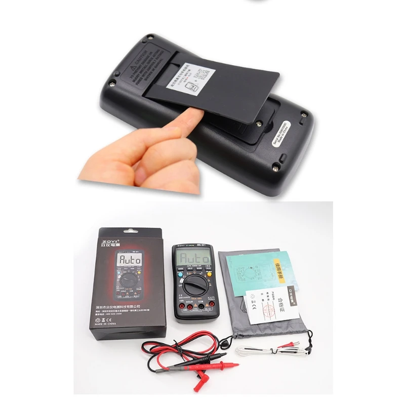 

Цифровой мультиметр с бесконтактным индикатором напряжения, синими зубьями и подсветкой, автоматический выбор диапазона/ручной AC/для