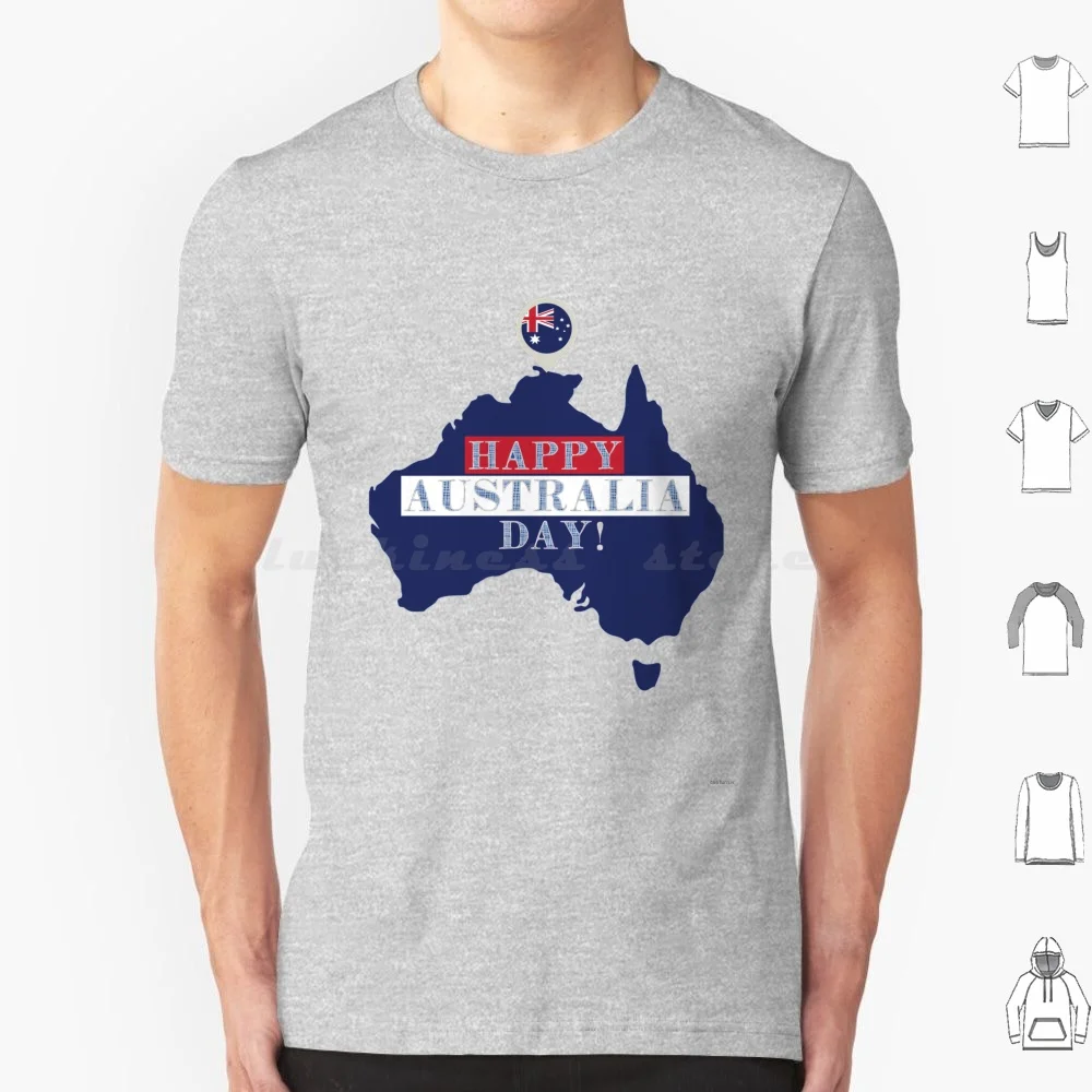 Футболка С Днем Австралии большой размер 100% хлопок Австралия Гринди Мате