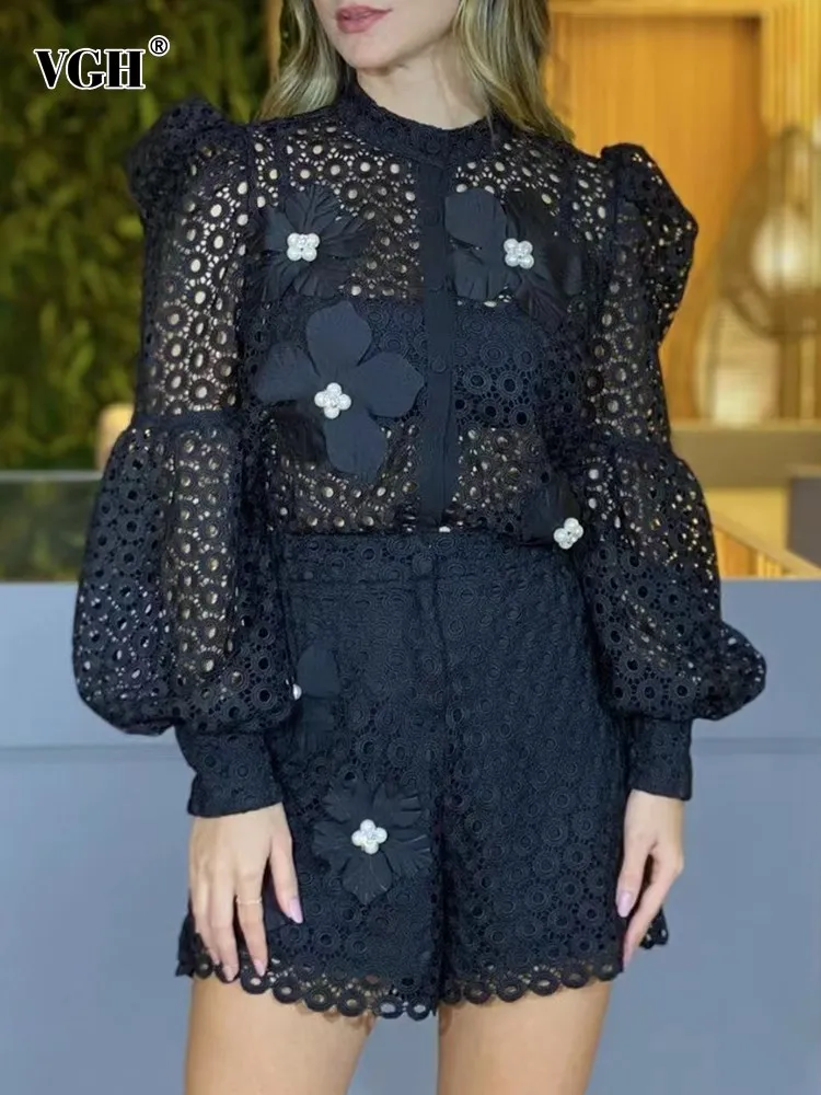 Женский комплект из двух предметов VGH однотонный топ с круглым вырезом и