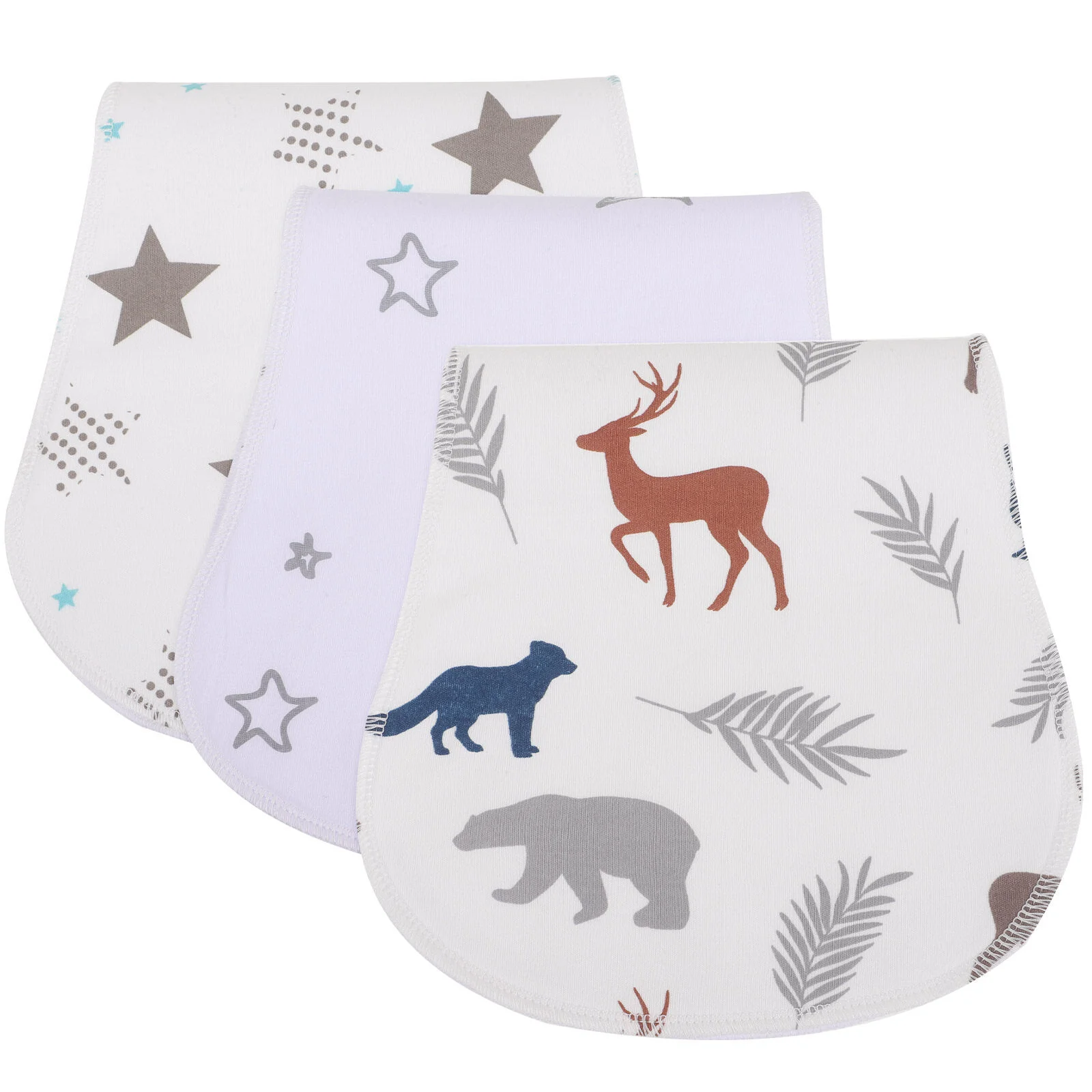 

3 pcs Baby Burp Cloths Cotton Burp Cloth Absorbent Baby Burp Cloths Baby Girl Burp Cloths