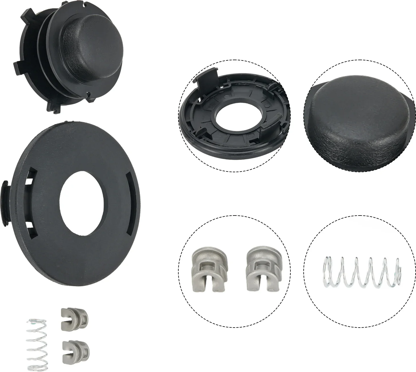 Комплект катушек триммерной головки для 25-2 FS 44 55 56 70 80 83 85 90 RX110120130 Крышка триммерной головки Детали триммера круглой формы (art.: 3920ceeb23966) - 3920ceeb23966