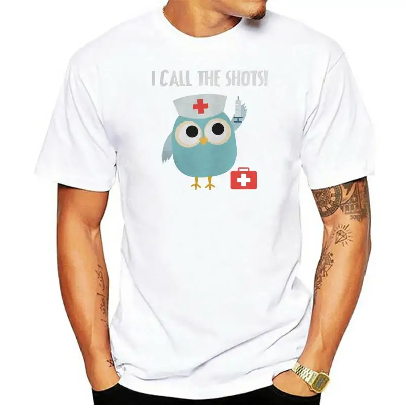 

Men tshirt Professions Owl Nurse I Call the Shots 4 cool cool Printed T-Shirt tees top