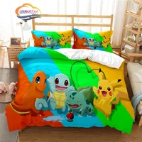 cartoon 3d printing three piece set fashion pokemon bedding article children and adults for beds sofa quilt covers %e3%80%81pillowcases