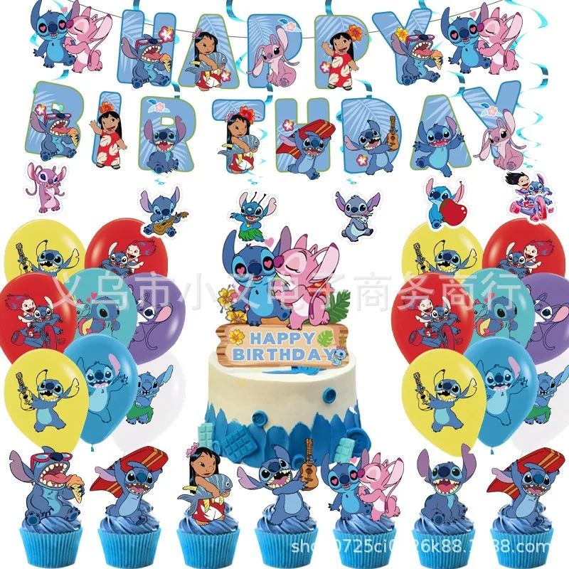 Украшение на день рождения с изображением героев Диснея голубого цвета