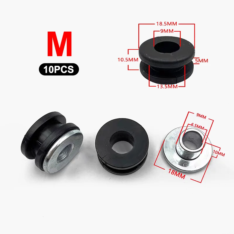5 комплектов подушек для снятия давления, резиновые втулки для мотоцикла, комплект болтов, аксессуары для самостоятельного изготовления, круглая накладка для амортизатора