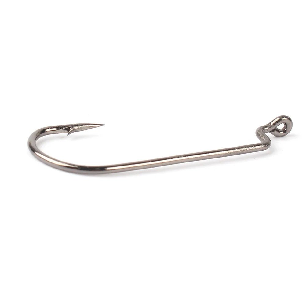 10 Pcs 2.8/3.5/4/4.5 cm High-carbon Steel Barbed Fishhooks Narrow Web Crank Hook With Long handle Silver Barb For Sea Bass |