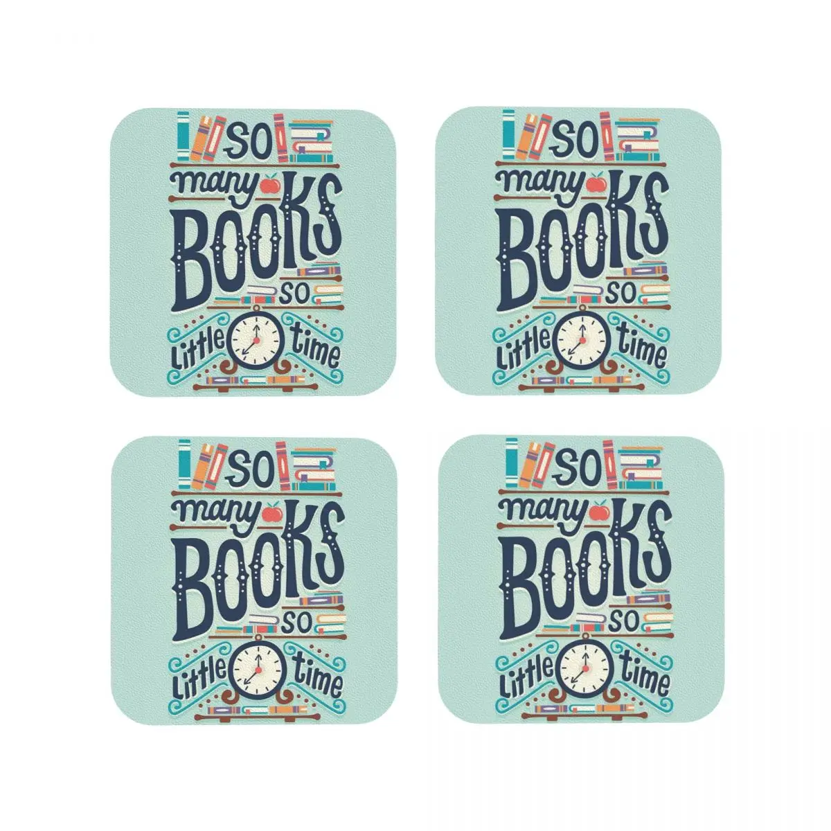 

So Many Books So Little Time Coaster Baking Mat Table Decoration & Accessories Mat For Kitchen Table Placemat Napkins Coffee Mat