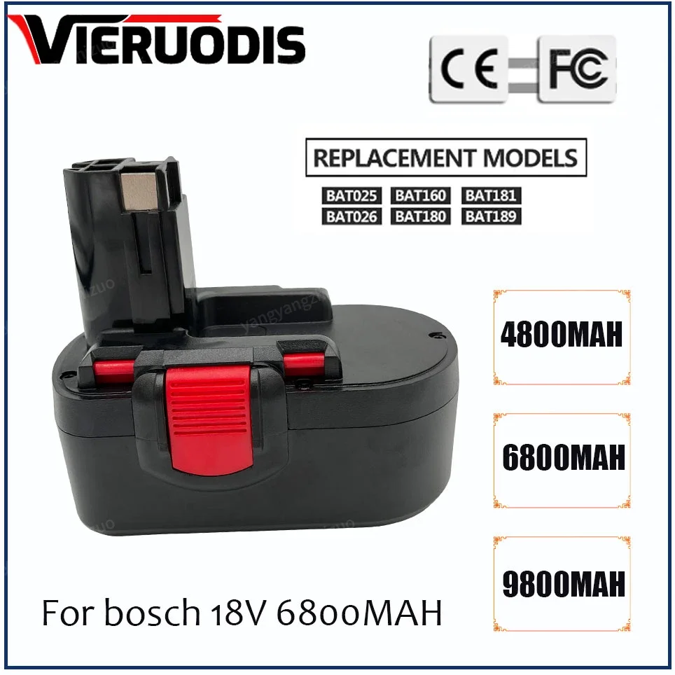 Для Bosch 18 В 6 8 Ач 9 Ni-MH сменный аккумулятор для BAT025 BAT026 BAT160 2607335735 2607335277 ПСР18 ВЭ-2 ГСР18
