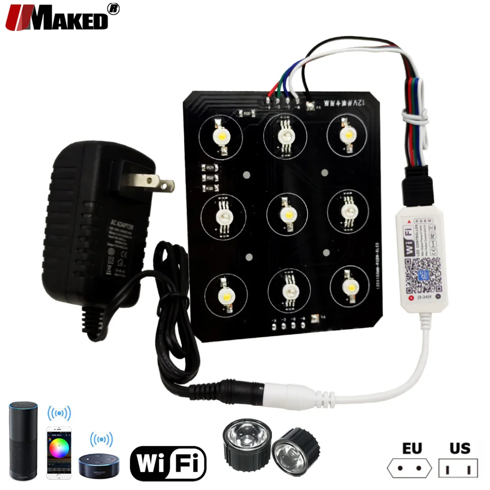 S Replace Pcb Kits Rgb+full Specturm 20-100w Wifi Smart App Aquatic Plant Growing Lamp For Fish Tank Diy