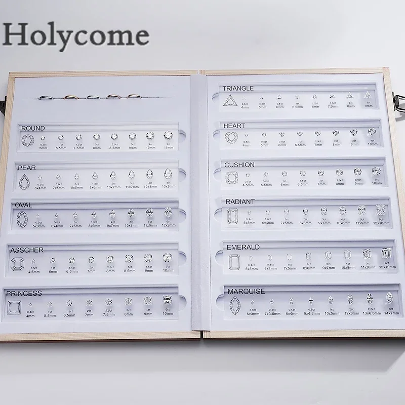 Holycome Набор таблиц отличий 5А с кубическим цирконием и бриллиантом в каратах