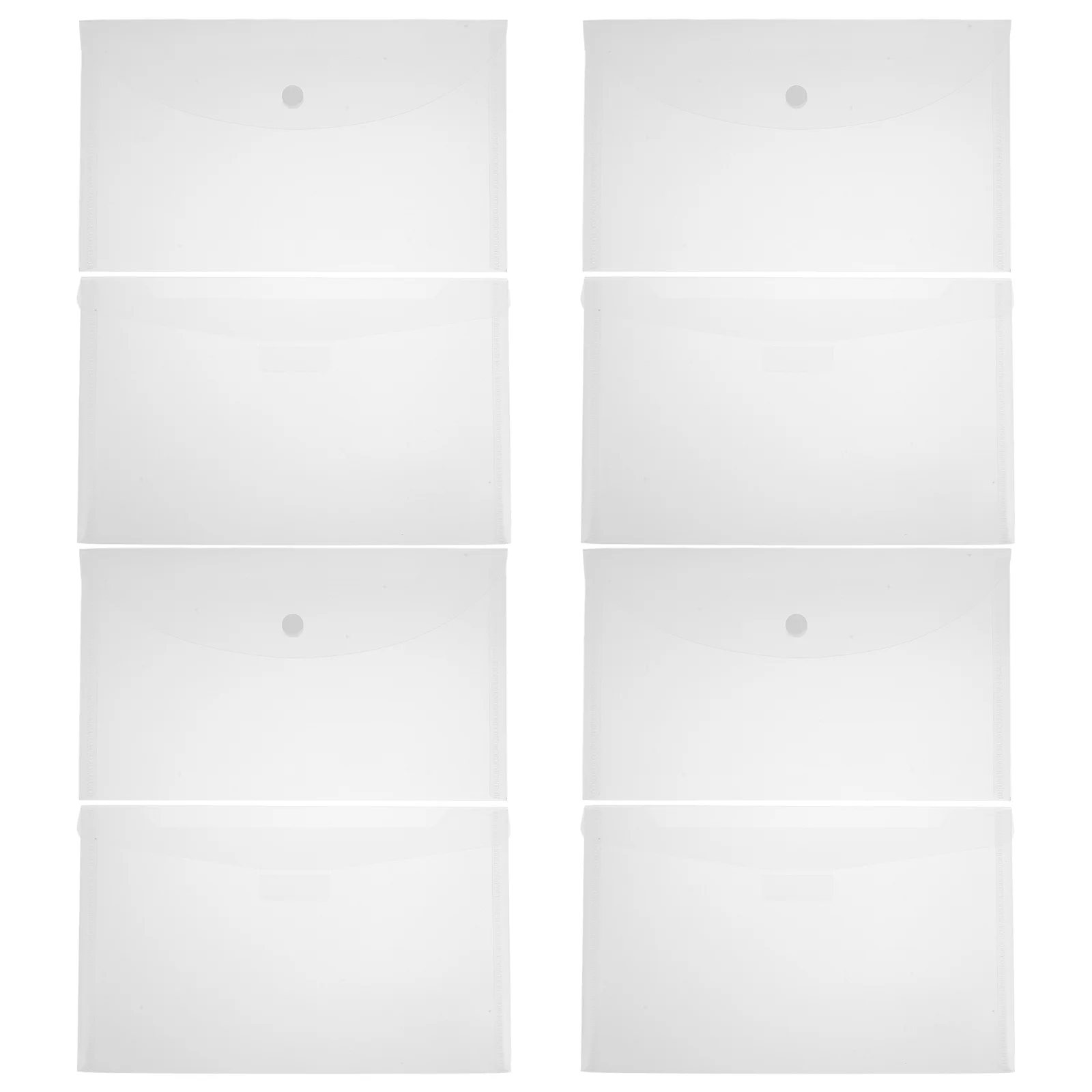 

8 Pcs ID Folder Transparent File Holder Clear Card Sleeves Button Bags Pp Office Supplies Design