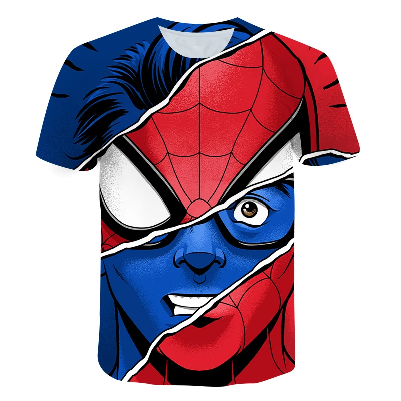 

Fashion spiderman Pattern Printed T Shirt Children Short Sleeve Boys T-Shirts Cartoon Baby Men Man Kid Clothes Casual Tee Top