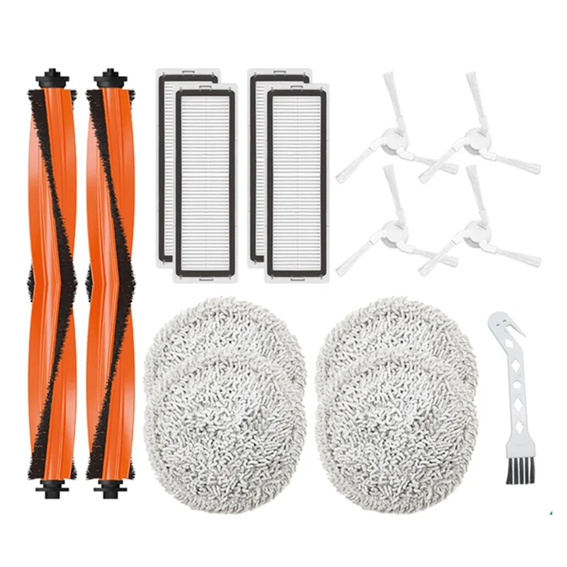 

Main Side Brush Filter and Mop Pad Replacement Accessories for Xiaomi STYTJ06ZHM Mijia Pro Self-Cleaning Robot Vacuum