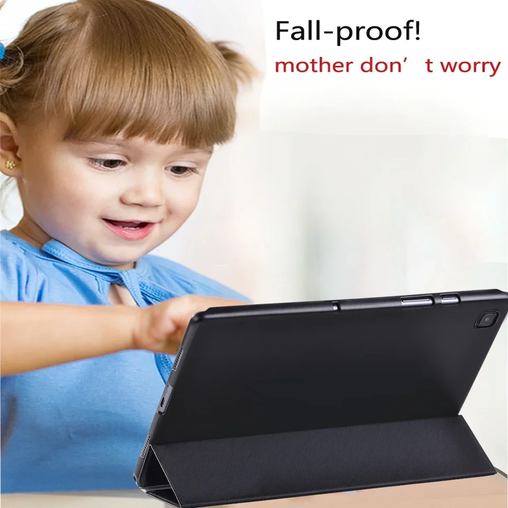 For Samsung Galaxy Tab A 10.1 2019 T510 T515 Case Stand Protective Cover for A7 10.4 2020 T500 T505 PU Leather Funda