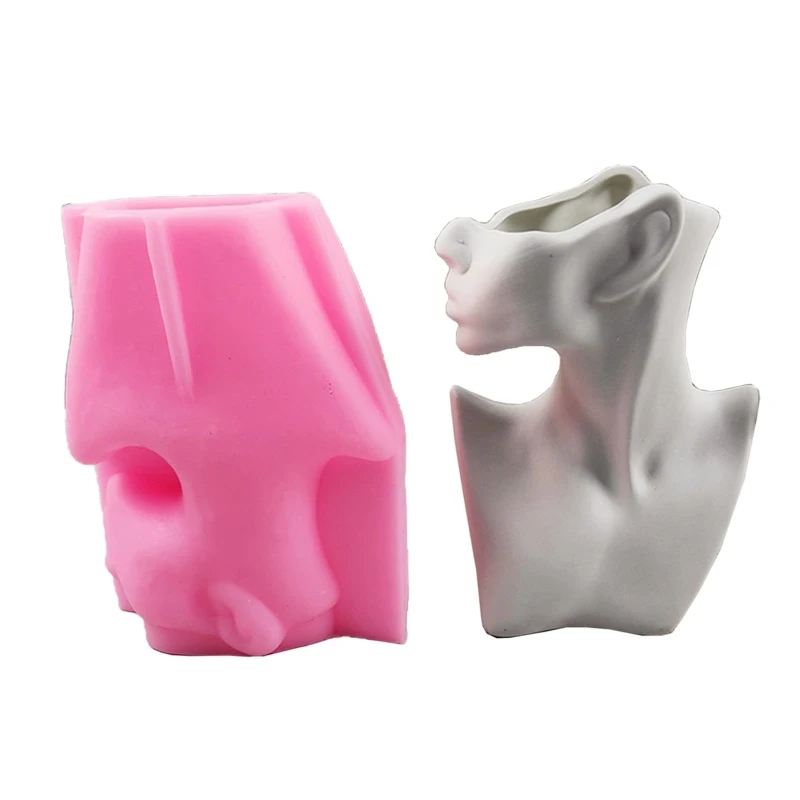 

M2EA Succulents Flower Pot Resin Silicone Mold Suitable for Diy Garden Concrete Flower Pot Plants Holder Crafts Home Decor