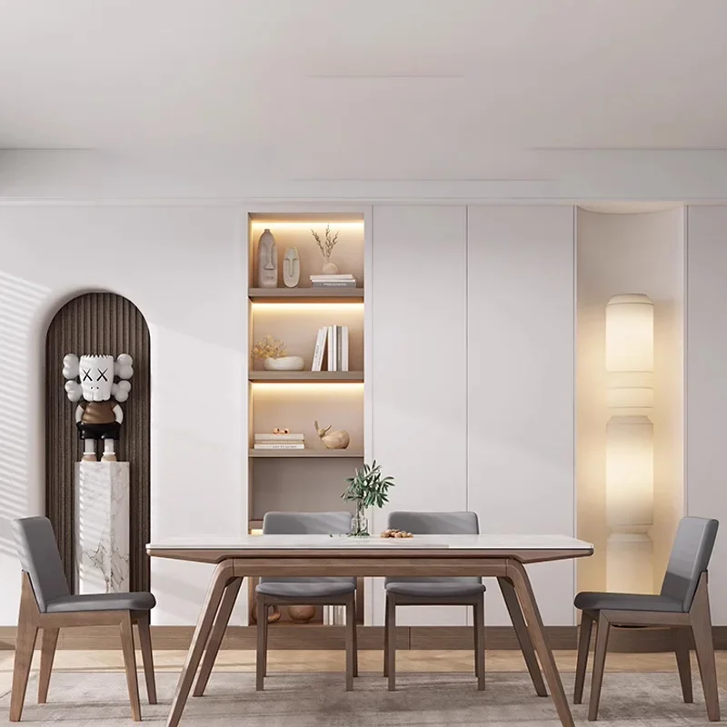 Скандинавский минималистичный обеденный стол библиотека современный