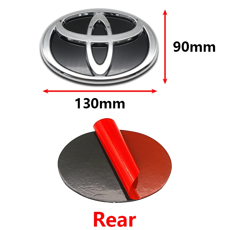 

3D ABS эмблема с логотипом автомобиля Toyota для RAV4 Camry Corolla Prius CHR, передняя решетка, капот, задний бампер багажника, универсальный автомобильный аксессуар