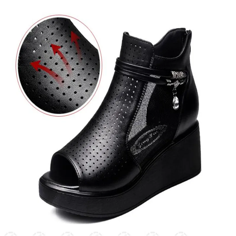 

Сандалии женские с открытым носком, модные туфли, танкетка, высокий каблук, роскошная обувь, костюм, большие размеры 33-41, на лето