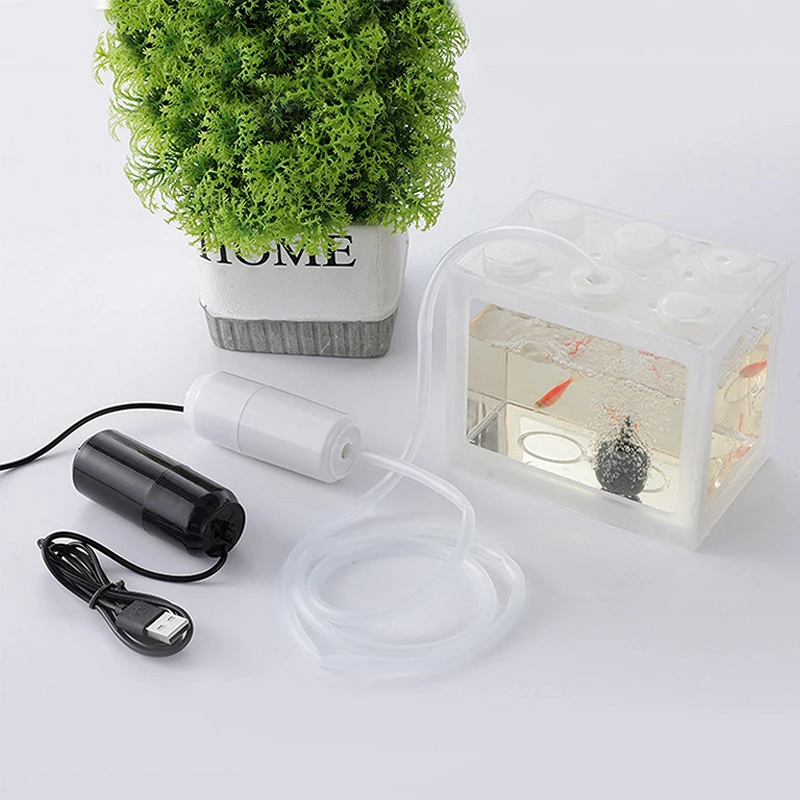 2 Styles USB Portable Household Fishing Aquarium 5V 1W Double Pump Oxygen Single Air Compressor Vertical Horizonal | Дом и сад