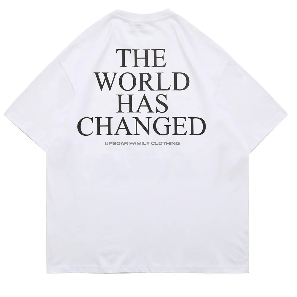 Футболка мужская оверсайз с круглым вырезом Модный хлопковый топ защитой земли