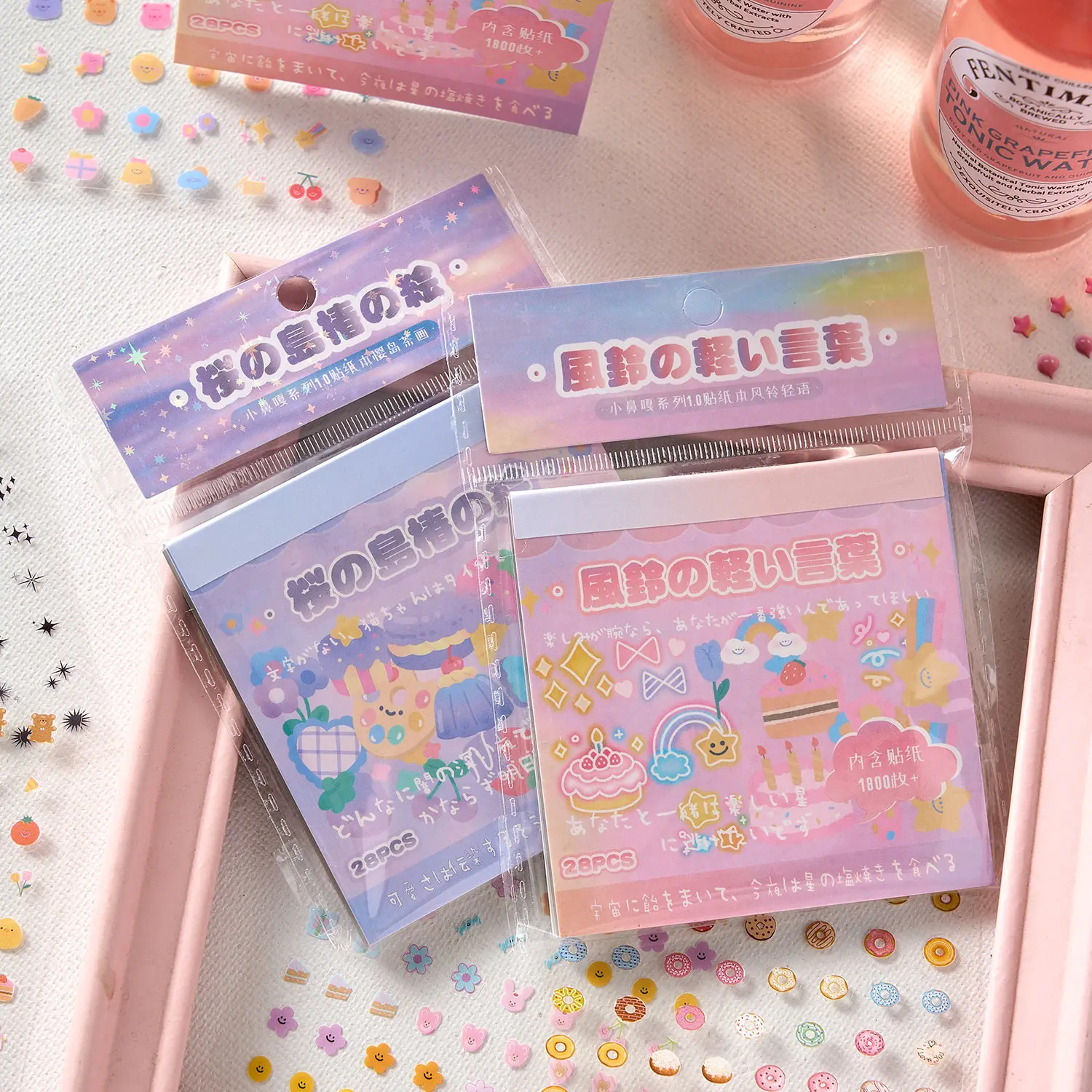 

Мини-наклейки Kawaii 28 листов