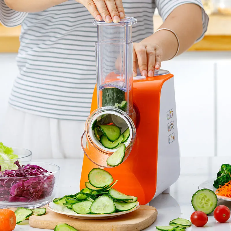 

Household Electric Vegetable Cutter Cucumber Slicer Carrots Grater Electrical Potato Shredder Cheese Cracker Crusher 220V/150W