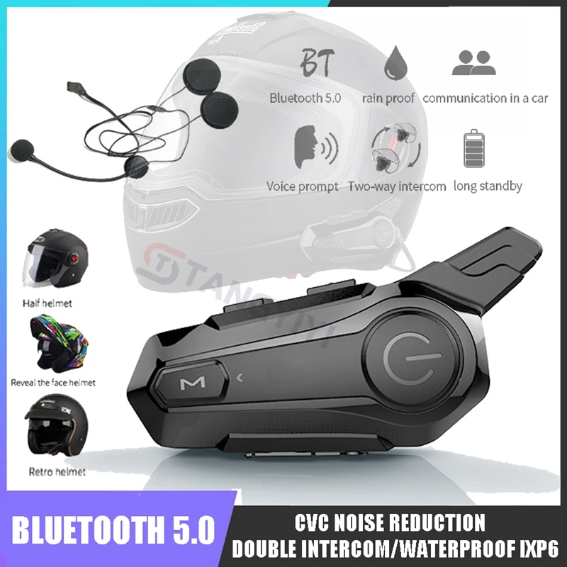 

Bluetooth-гарнитура для мотоциклетного шлема с поддержкой Bluetooth 5.0