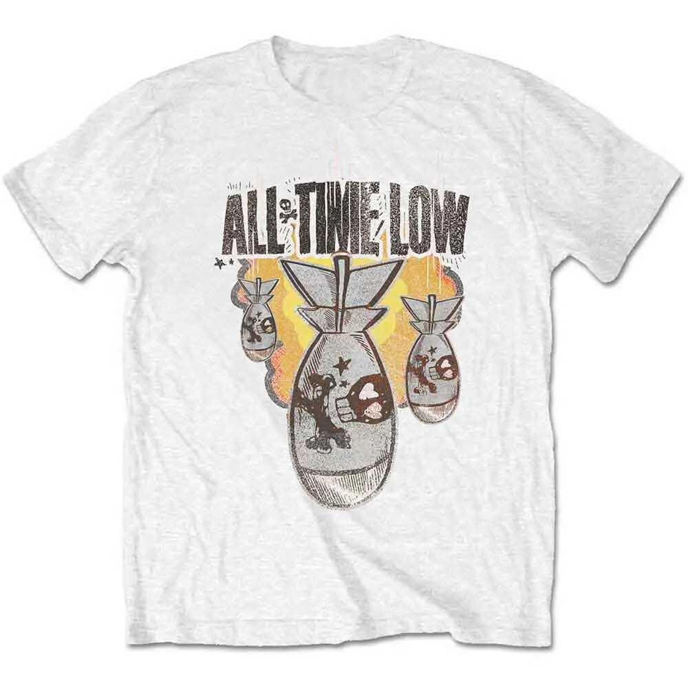 Новая белая футболка All Time Low Da Bomb