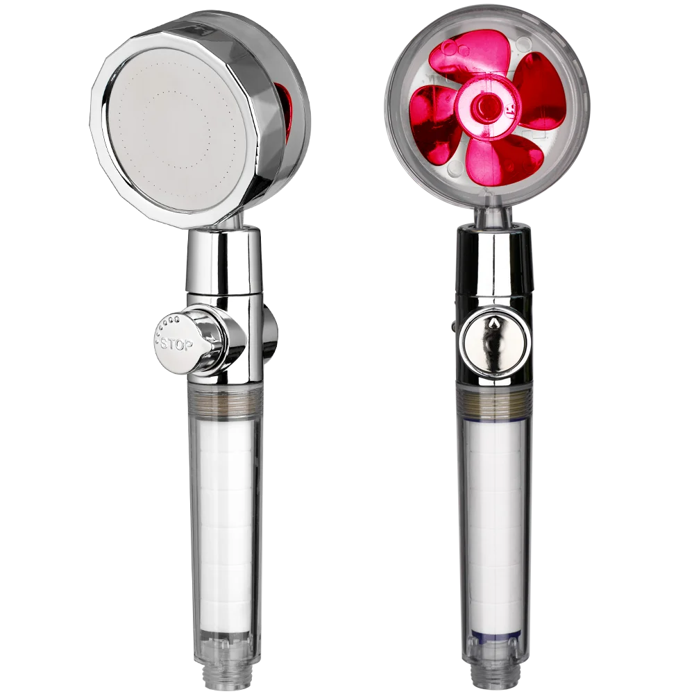 

Насадка для душа с поворотом на 360 градусов, водосберегающий поток, Турбовентилятор, гидравлический распылитель высокого давления, аксессуары для ванной комнаты